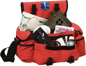 Orange - Public Safety Medical Rescue Response Bag w/Star of Life Emblem
