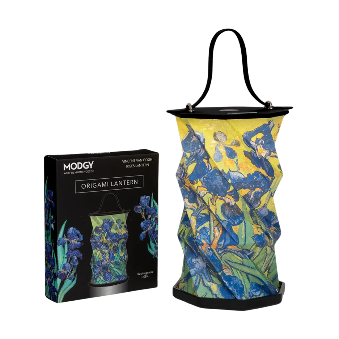 Origami Lantern - Van Gogh Irises