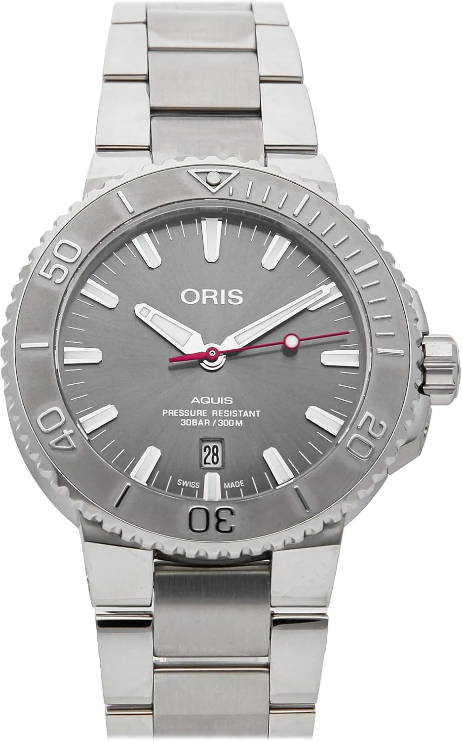 Oris Aquis Automatic Grey Dial Watch 01 733 7730 4153-07 8 24 05PEB (Pre-Owned), silver