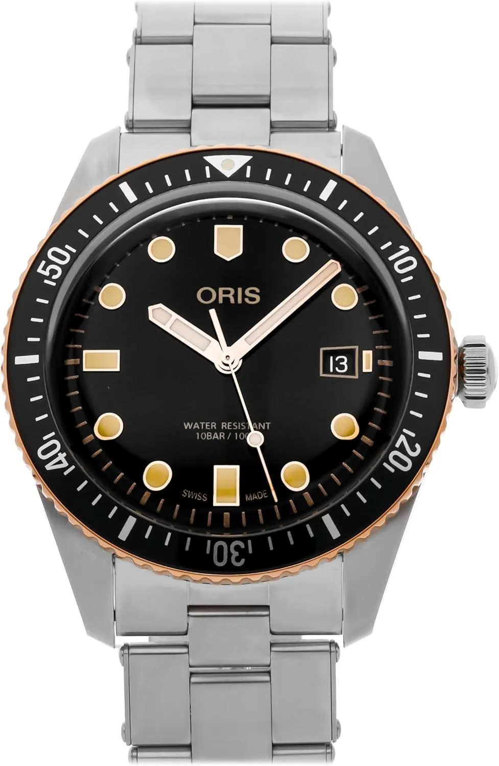 Oris Divers Automatic Black Dial Watch 01 733 7720 4354-07 8 21 18 (Pre-Owned), silver