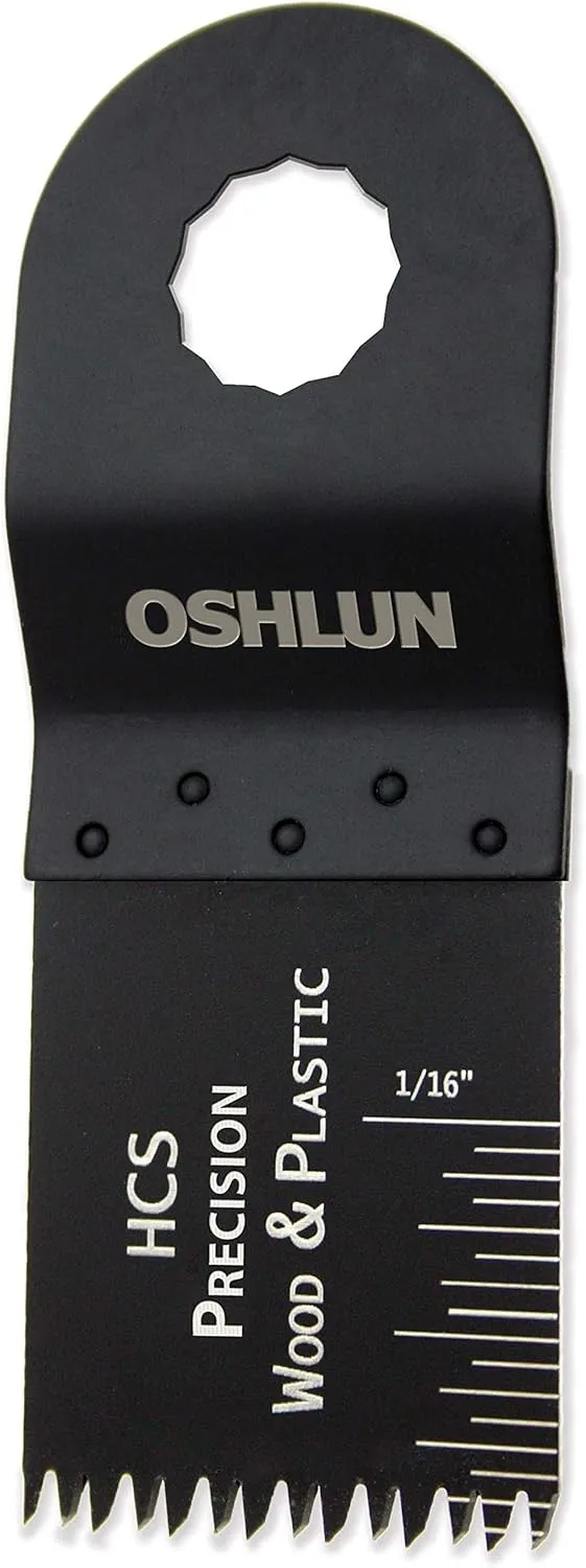 Oshlun MMR-1003 1-1/3-Inch Precision Japan HCS Oscillating Tool Blade for Rockwell or Worx SoniCrafter Hex, 3-Pack