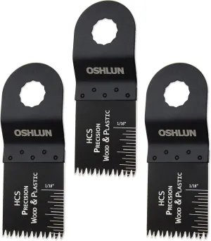 Oshlun MMR-1003 1-1/3-Inch Precision Japan HCS Oscillating Tool Blade for Rockwell or Worx SoniCrafter Hex, 3-Pack