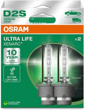 OSRAM XENARC® ULTRA LIFE, D2S, xenon headlight lamps, Hanging folding box (2 lamps)