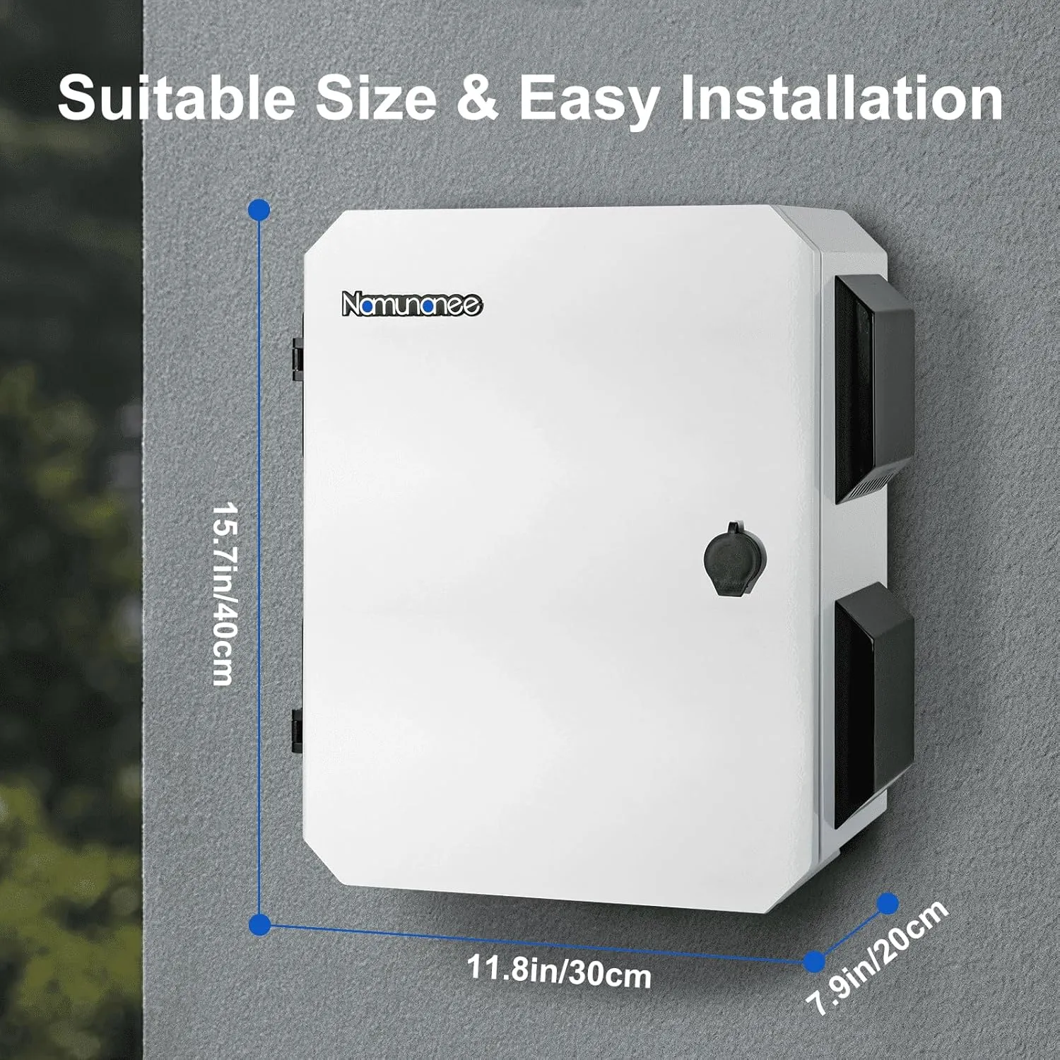 Outdoor Electrical Box, Cold-Rolled Steel Plate, Aluminum Alloy Back Beam, One-Piece Ventilation Design, IP65 Waterproof, Wall/Pole Mounted (15.7" x 11.8" x 7.9")