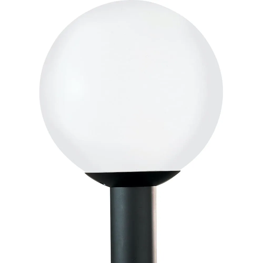 Outdoor Globe White Plastic LED Outdoor Post Lantern