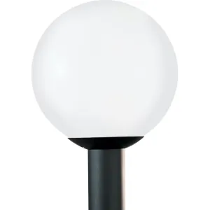 Outdoor Globe White Plastic LED Outdoor Post Lantern