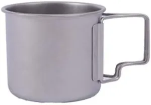Outdoor Lightweight Portable Titanium Cup Coffee Cup Camping Water Cup(350ML)