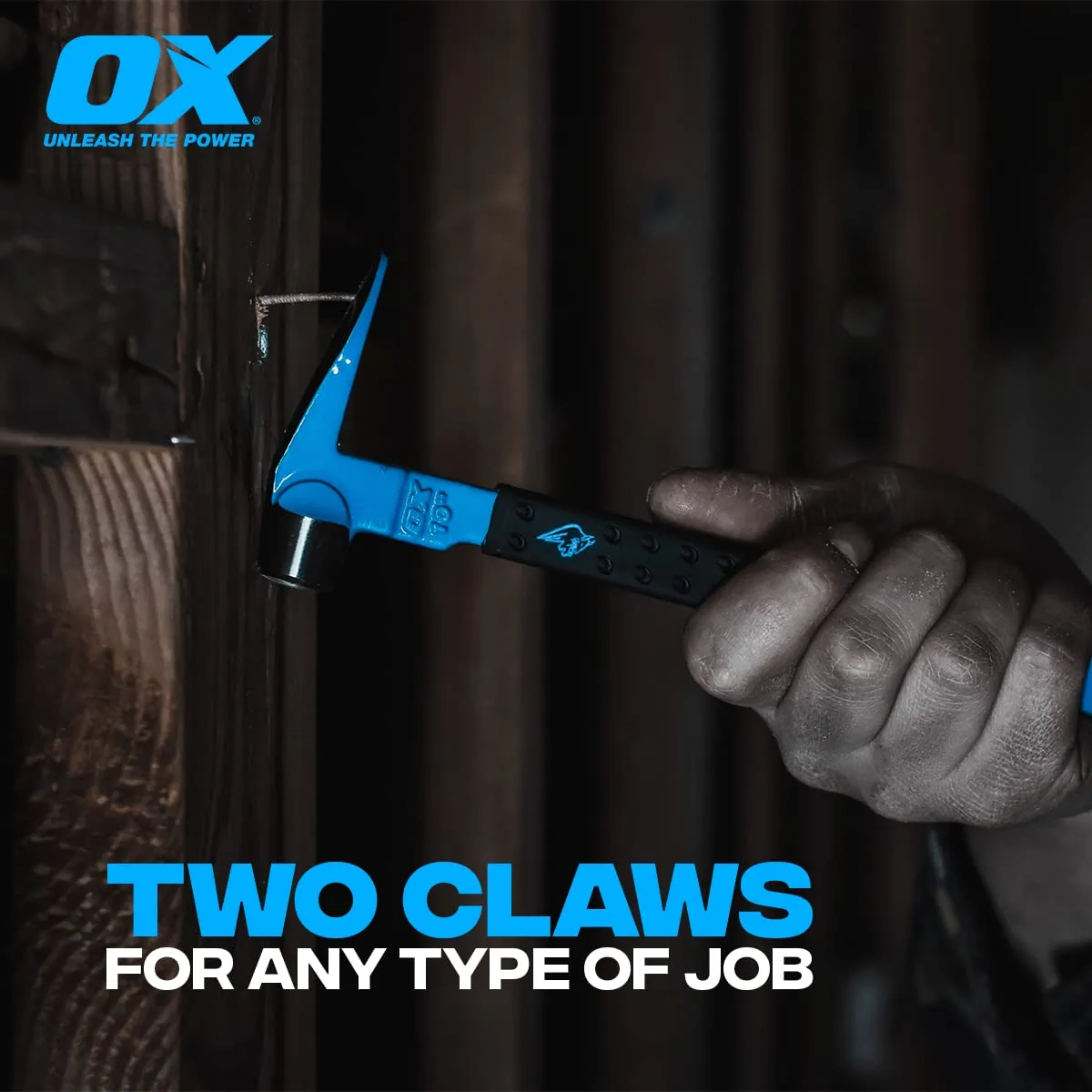 OX Tools OX-P083010 10" Cats Paw Pry Bar - Nail Puller Tool with Unique Hammer Head, Crowbar Rubber Grip, Polished Beveled Claws - Forged Steel Design for Strength and Durability