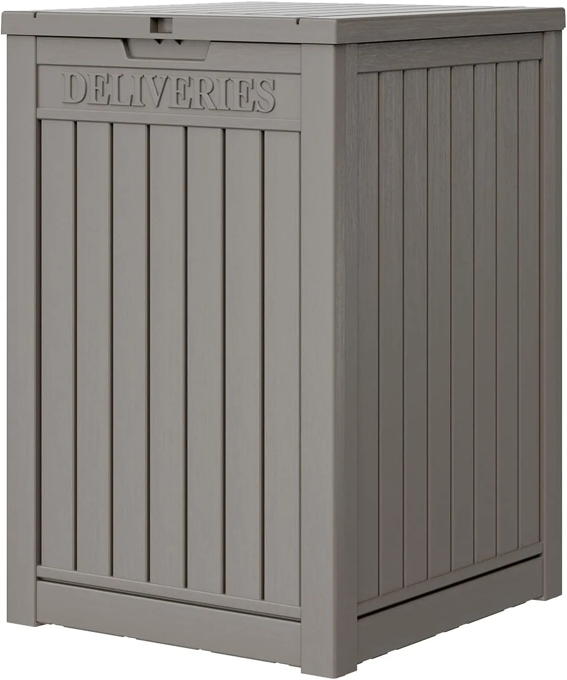 Package Delivery Box for Outside, 48 Gallon Storage with Lockable Secure, Large Double Wall Resin Outdoor Package Delivery Waterproof Deck