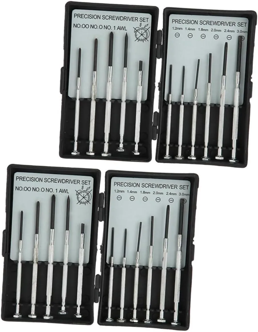PartyKindom 2sets Mini Precision Watch Repair Screwdriver of Small Watch Screwdrivers for Accurate Repairs and Tools for Electronics Jewelry and Eyeglasses