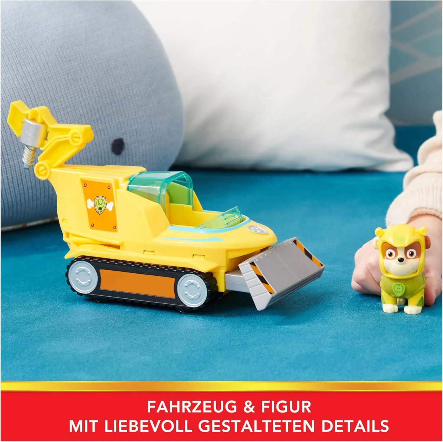 Paw Patrol Aqua Pups Rubble Transforming Hammerhead Shark Vehicle with Collectible Action Figure, Kids’ Toys for Ages 3 and up
