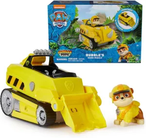 Paw Patrol Jungle Pups, Rubble Rhino Vehicle, Toy Truck with Collectible Action Figure, Kids Toys for Boys & Girls Ages 3 and Up