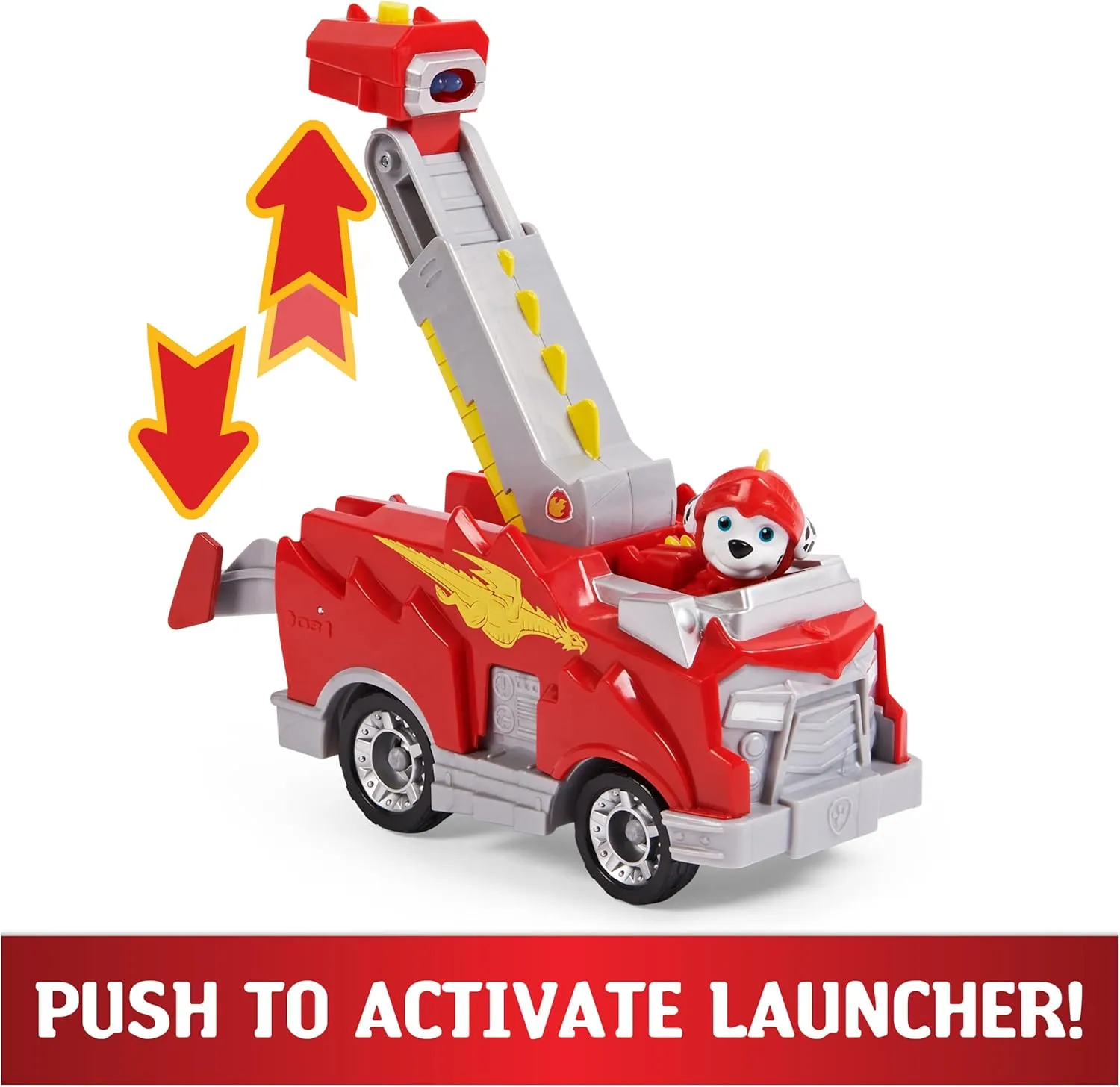 Paw Patrol, Rescue Knights Marshall Transforming Toy Car with Collectible Action Figure, Kids Toys for Ages 3 and up