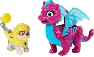 Paw Patrol, Rescue Knights Rubble and Dragon Blizzie Action Figures Set, Kids Toys for Ages 3 and up