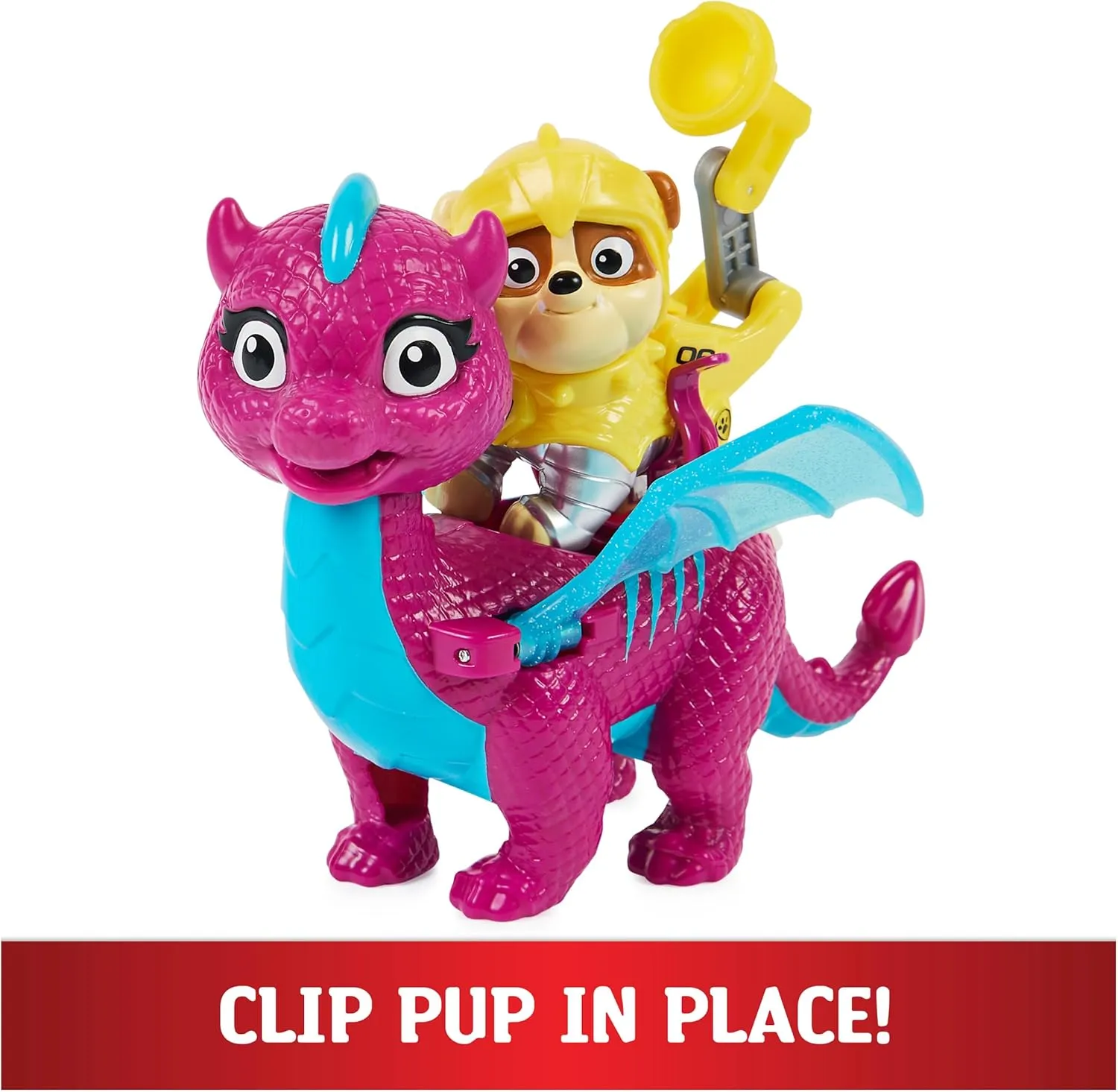 Paw Patrol, Rescue Knights Rubble and Dragon Blizzie Action Figures Set, Kids Toys for Ages 3 and up