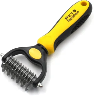 Pet Republique Dog Dematting Tool – Matt Splitters for Dogs, Cats, Rabbits, Long Haired Breed Pets – Effective Pet Dematting, Mat Remover, De-Matting Comb, or Dematter (6 11 Teeth)