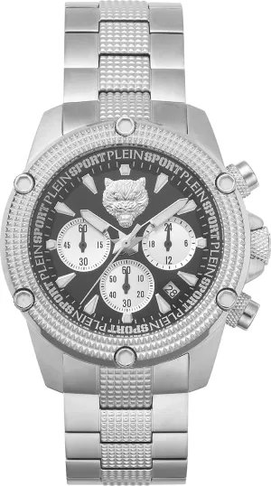 Philipp Collection Luxury Mens Watch Timepiece with a Silver Bracelet Featuring a Stainless Steel Case and Black Dial