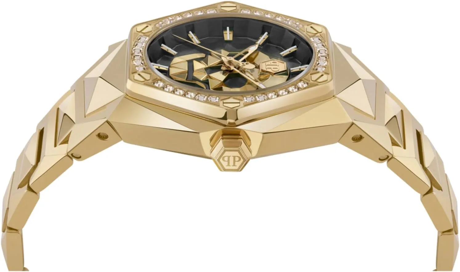 Philipp Plein Men's Watch Analogue Quartz The $Kull Spikes