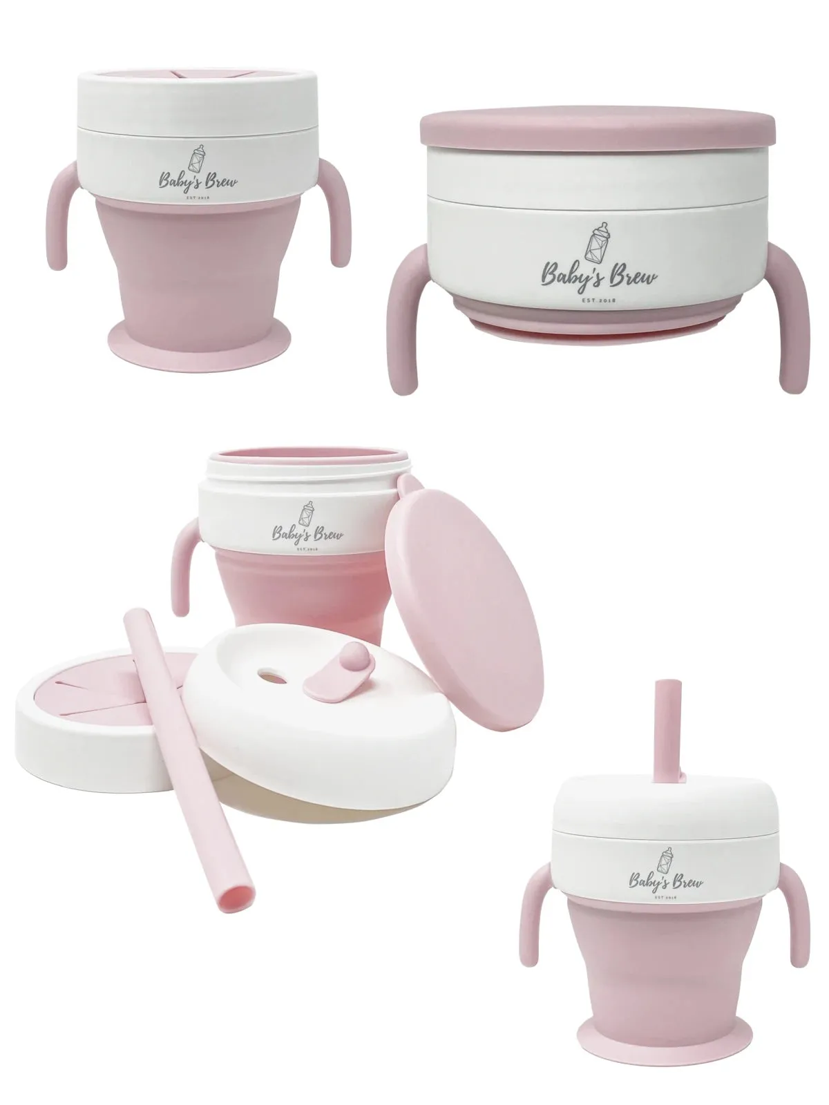 Pink 2 in 1 Snack Cup