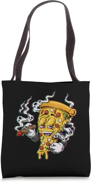 Pizza Weed Blunt shirt 420 Blunt Lean Gas Money Rap hip-hop Tote Bag