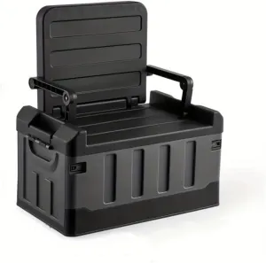 Plastic Collapsible Fishing Box,2-in-1 Fishing Box,Multifunctional Storage Box,Waterproof Car Storage Box with Lid,Puncture Resistant,Can be applied to Snacks, Clothes,Daily Supplies Storage Boxes