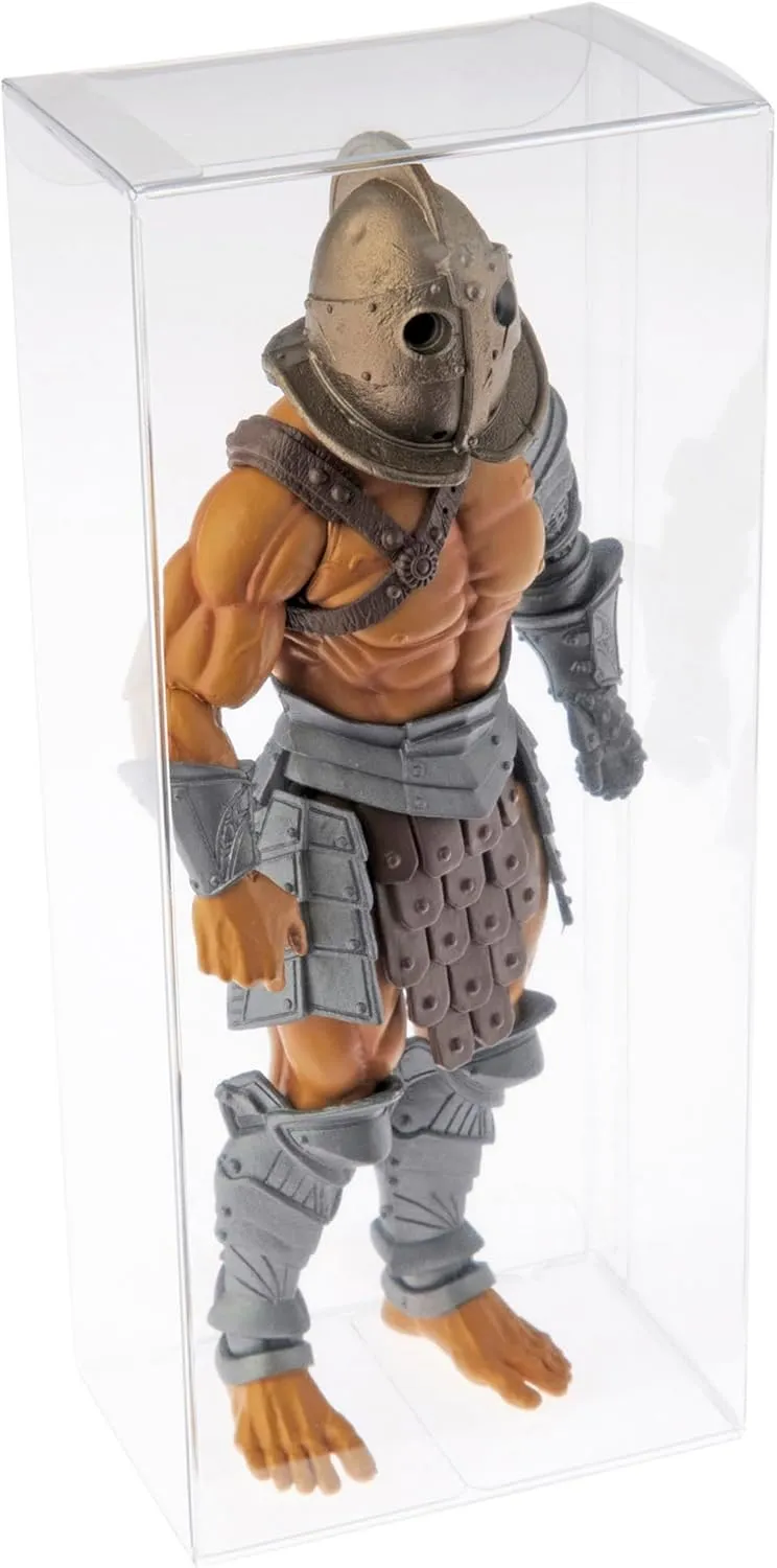 Plymor Clear Folding Action Figure Storage / Display Protector Box, 3" W x 2" D x 7" H, fits 6" Figures, 10-Pack