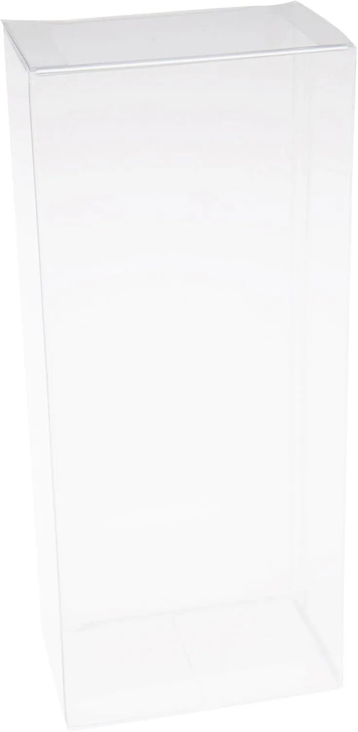 Plymor Clear Folding Action Figure Storage / Display Protector Box, 3" W x 2" D x 7" H, fits 6" Figures, 10-Pack