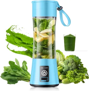 Portable Blender for Smoothies & Shakes - Cordless Personal Size Blender with 6 Blades, 380Ml Juice Cup, Lightweight & Rechargeable, Freshly Squeezed for Picnic/Sprots/Office