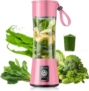 Portable Blender for Smoothies & Shakes - Cordless Personal Size Blender with 6 Blades, 380Ml Juice Cup, Lightweight & Rechargeable, Freshly Squeezed for Picnic/Sprots/Office