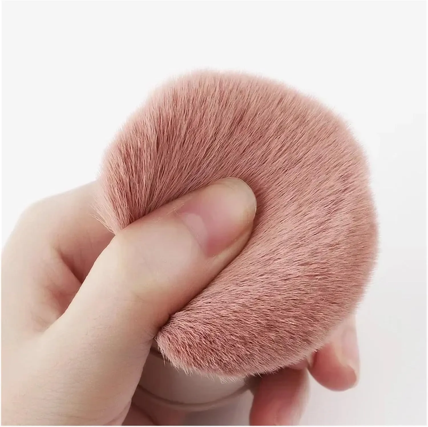 Portable Mini Retractable Blush Brush Soft Loose Powder Foundation Makeup Brush Multi Functional Nail Beauty Makeup Tool(Metallic Blue)