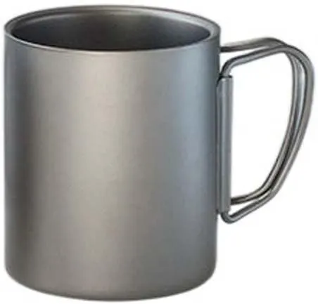 POVCZWXSS 1PC Outdoor Pure Titanium Folding Water Cup Lightweight Portable Mug(350ml B)