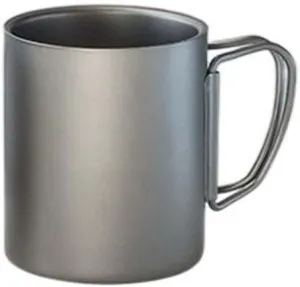 POVCZWXSS 1PC Outdoor Pure Titanium Folding Water Cup Lightweight Portable Mug(450ml B)