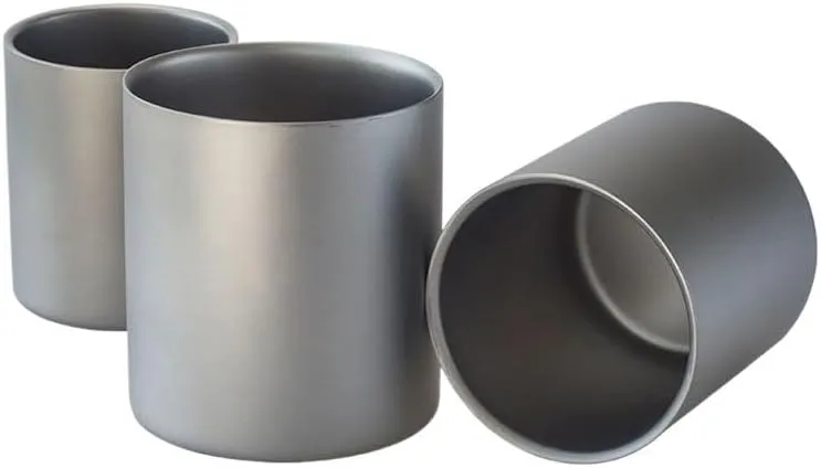 POVCZWXSS 1PC Outdoor Pure Titanium Water Cup Lightweight Portable Mug(350ml A)