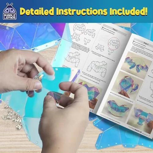 Prismic Make Your Own Lantern Heart 3D Light – Easter Gifts for Kids 8-12, Arts and Crafts Kit for Girls Ages 8-12, Gifts for 8-10-12 Years Old Girl Birthday, Teens & Tween Girls Room Decor