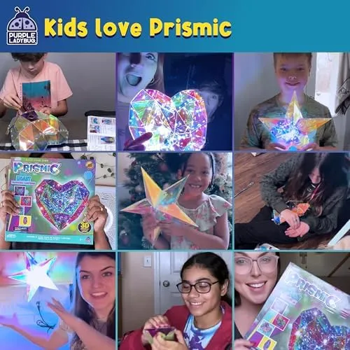 Prismic Make Your Own Lantern Heart 3D Light – Easter Gifts for Kids 8-12, Arts and Crafts Kit for Girls Ages 8-12, Gifts for 8-10-12 Years Old Girl Birthday, Teens & Tween Girls Room Decor