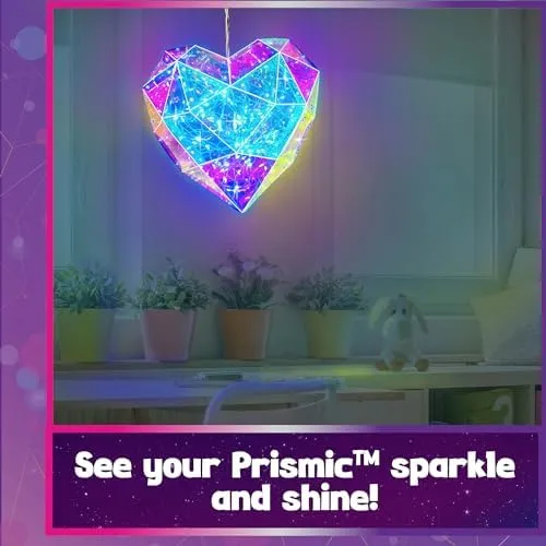Prismic Make Your Own Lantern Heart 3D Light – Easter Gifts for Kids 8-12, Arts and Crafts Kit for Girls Ages 8-12, Gifts for 8-10-12 Years Old Girl Birthday, Teens & Tween Girls Room Decor