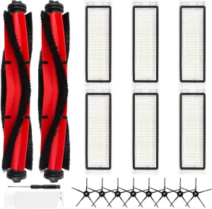 Q5 Replacement Accessories Kit Compatible with Roborock Q5 / Q5  Plus Robot Vacuum, 2 Main Brushes, 6 HEPA Filters, 8 Side Brushes, 1 Cleaning Tool, 1 Screwdriver (Not for Q5 Max / Q5 Pro)