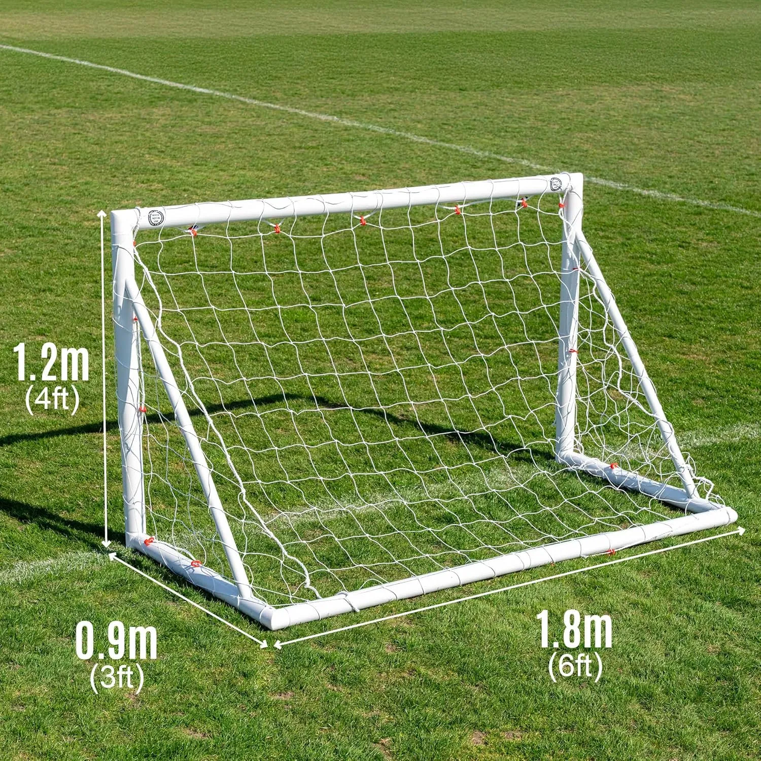 QUICKPLAY Q-Fold Soccer Goal | 30-Second Folding Design for Easy Setup | Portable & Weatherproof uPVC Soccer Goal for Backyard | Durable Post for Adults & Kids