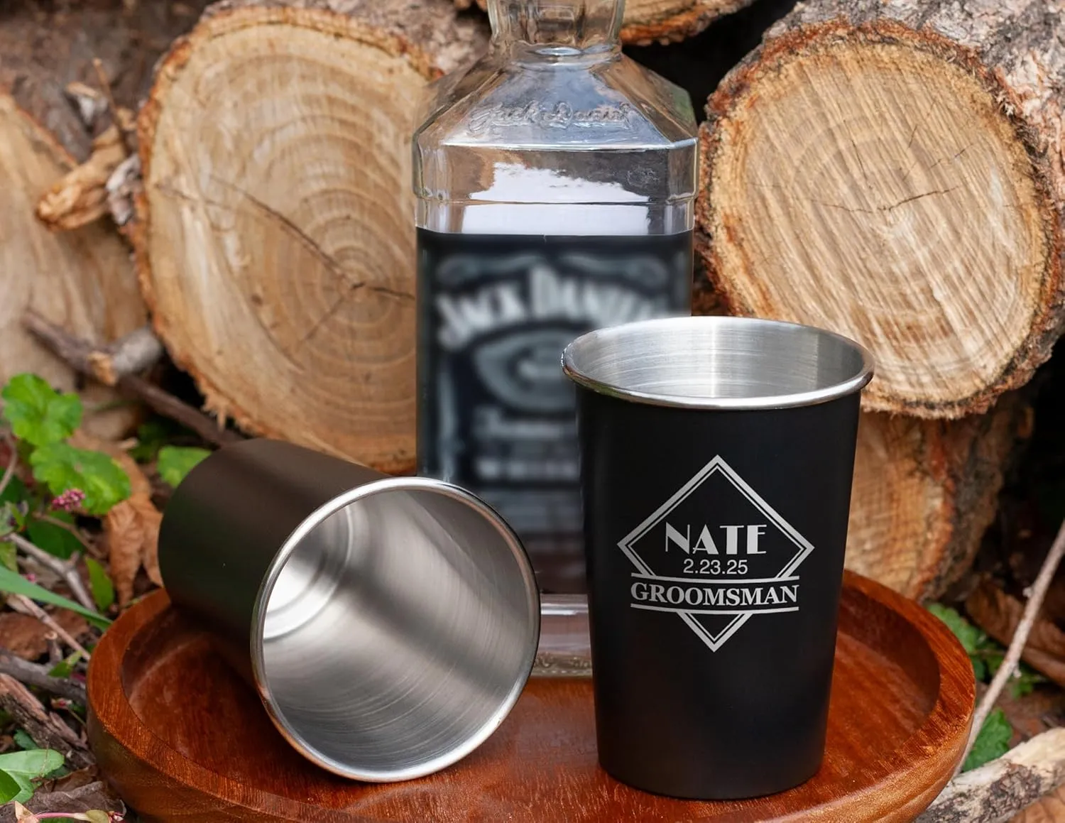 R and R Imports UNLV Rebels 8 oz Tin Cup Black Matte Coating Officially Licensed Single