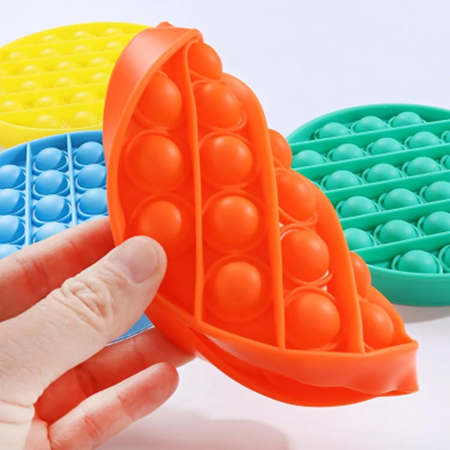 Random 24 Pcs Fidget Toys,Push Pop Fidget Sensory Toys Set,Stress Relief Gifts for Kids & Adults,Pop Bulk & Party Favors Toddler Toys for Easter Gifts,Party Supplies,Classroom Prizes