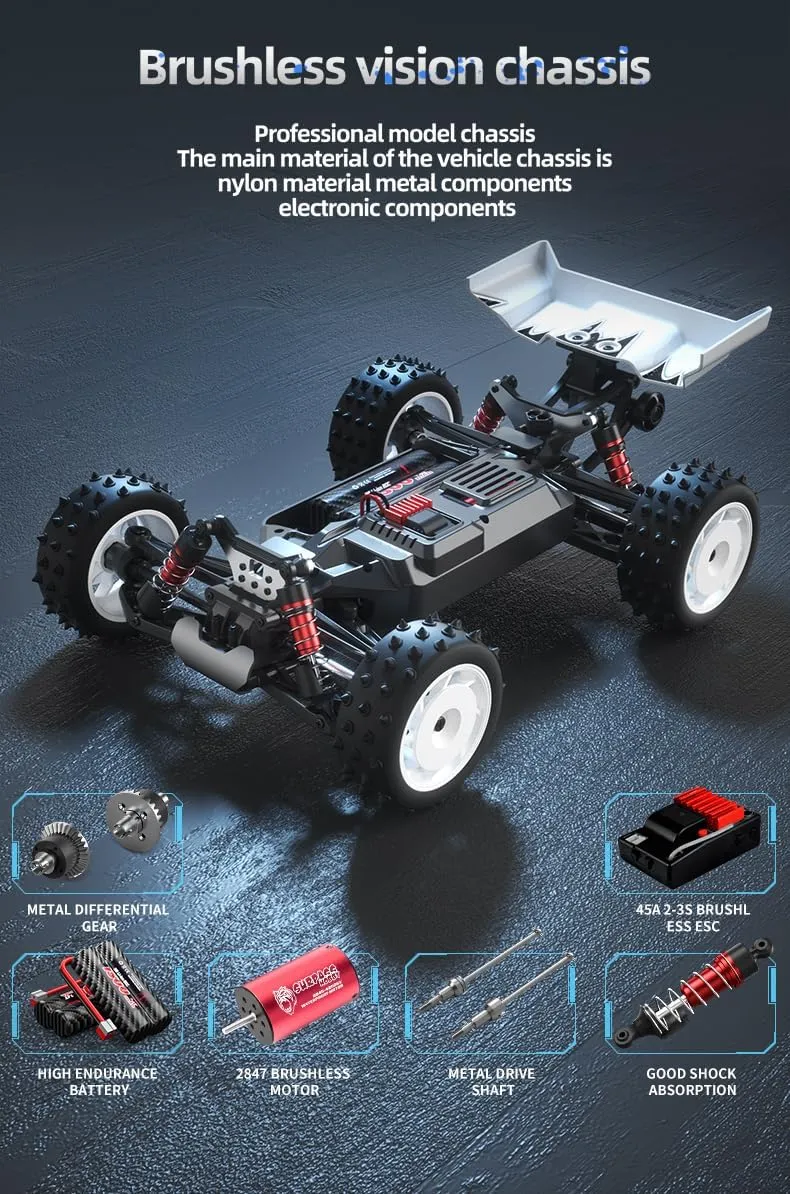 RC Car for Adult, 4WD 50KM/H High Speed Off-Road Remote Control Climbing Car, Electric Racing Sport Cars Toy Gift