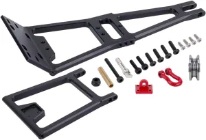 RC Serve Rescue Tow Truck Wrecker KIT DIY Tool for 1/10 RC Crawler Car Axial SCX10 TRX4 Capra D90 LCG Chassis Part (Black)