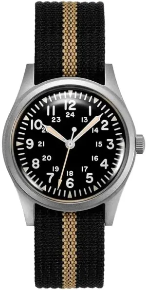 RDUNAE Military Watches for Men 34.5mm Quartz Watch Super 2035 Movement Luminous Retro Mens Watch with Rugged Nylon Band 50m Waterproof…