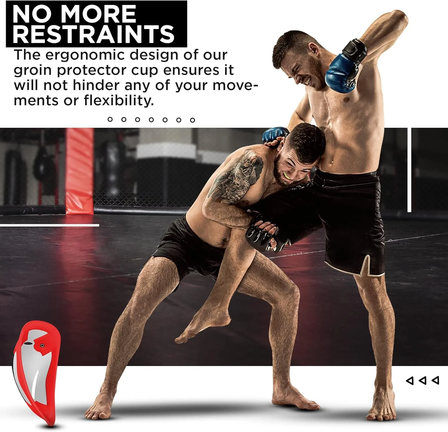 RDX Groin Cup for MMA, Boxing, Training and Muay Thai, Protector Shield with Tri Ventilated Holes for Air Flow Used for Men Kickboxing, BJJ, Karate, Martial Arts, Taekwondo, BJJ, Sparring