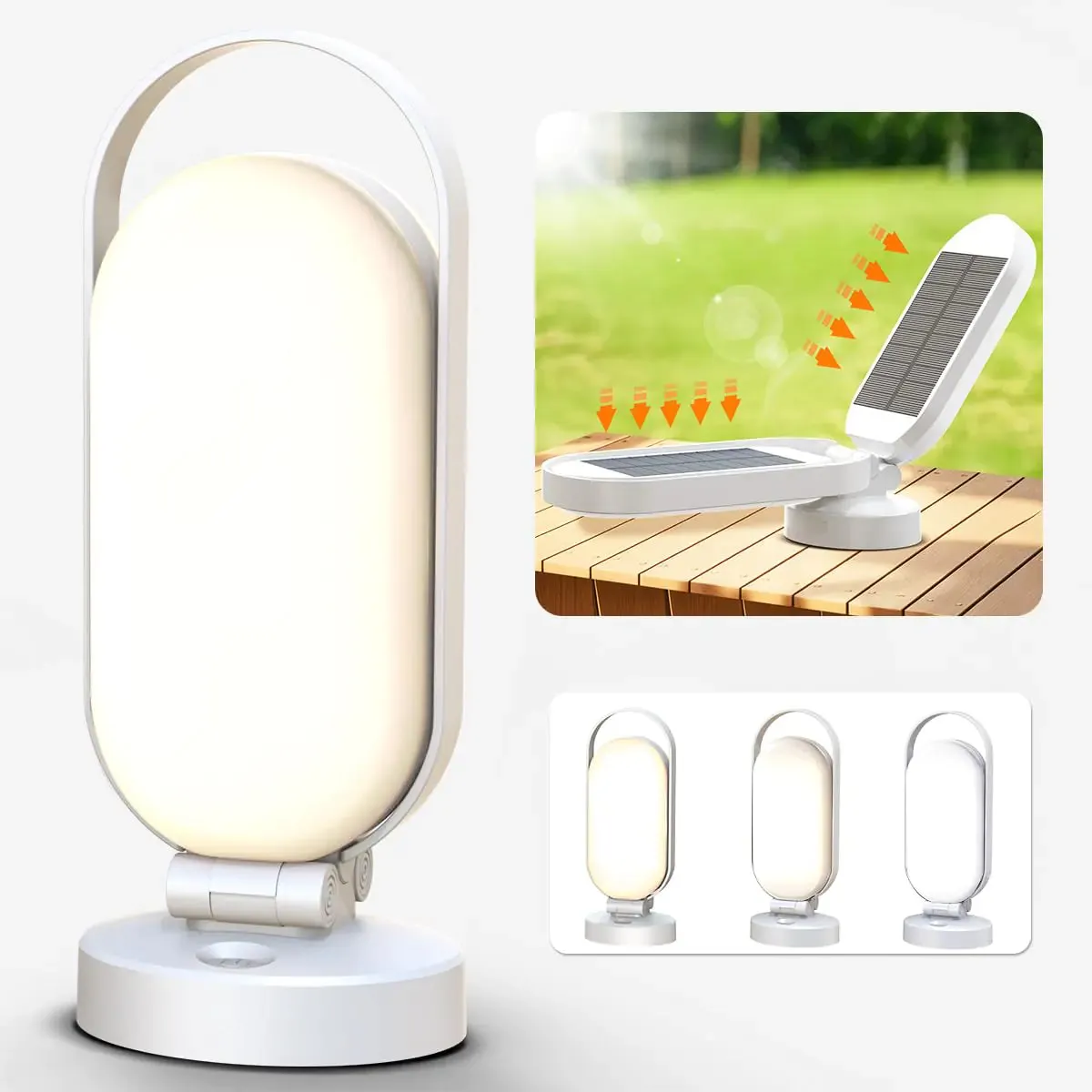 Rechargeable Solar Camping Lantern, Foldable, Sleek Design, All Weather Lantern