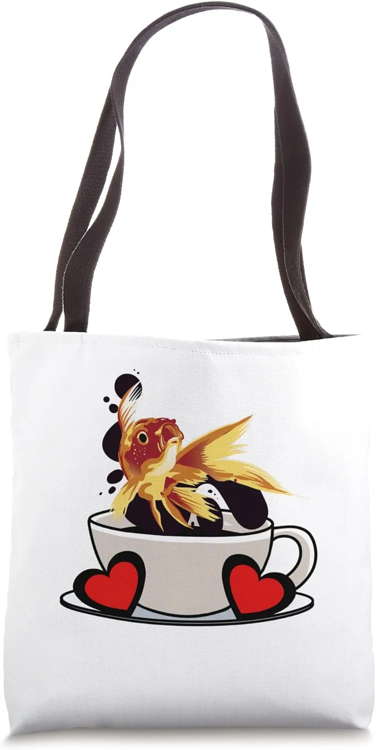Refreshment caffeine fish cup enjoyment swim coffee fantasy Tote Bag