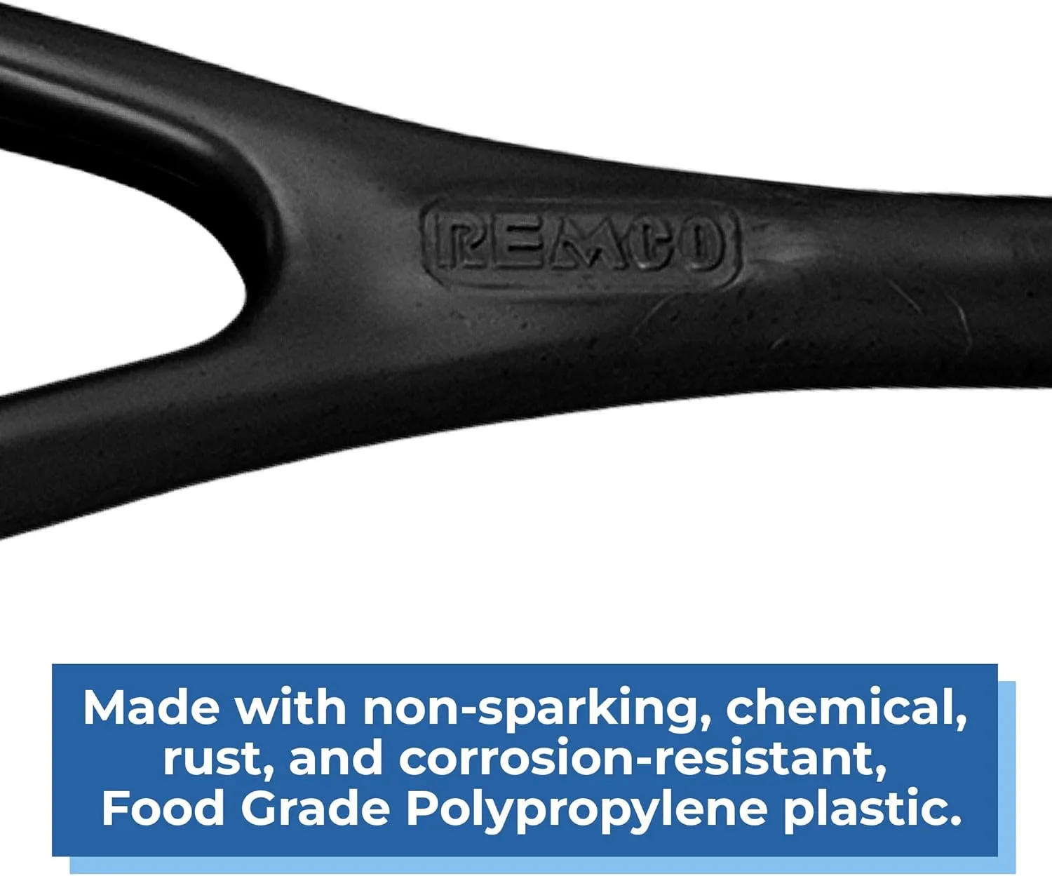 Remco 69829 Seamless Hygienic Shovel - BPA-Free, Food-Safe, Commercial Grade Kitchen and Gardening Accessories, 14", Black