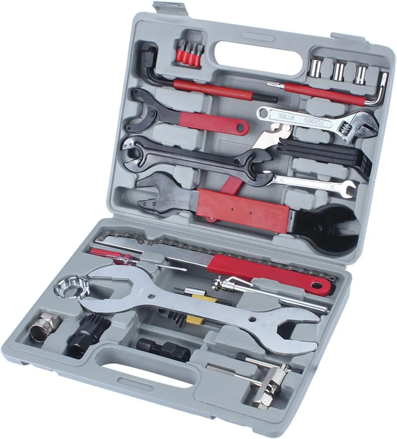 Repair Multi Tools Kit Set Mountain, with 3 Tire Levers, Cone Wrenches and Pedal Wrench, for Derailleur Adjustment