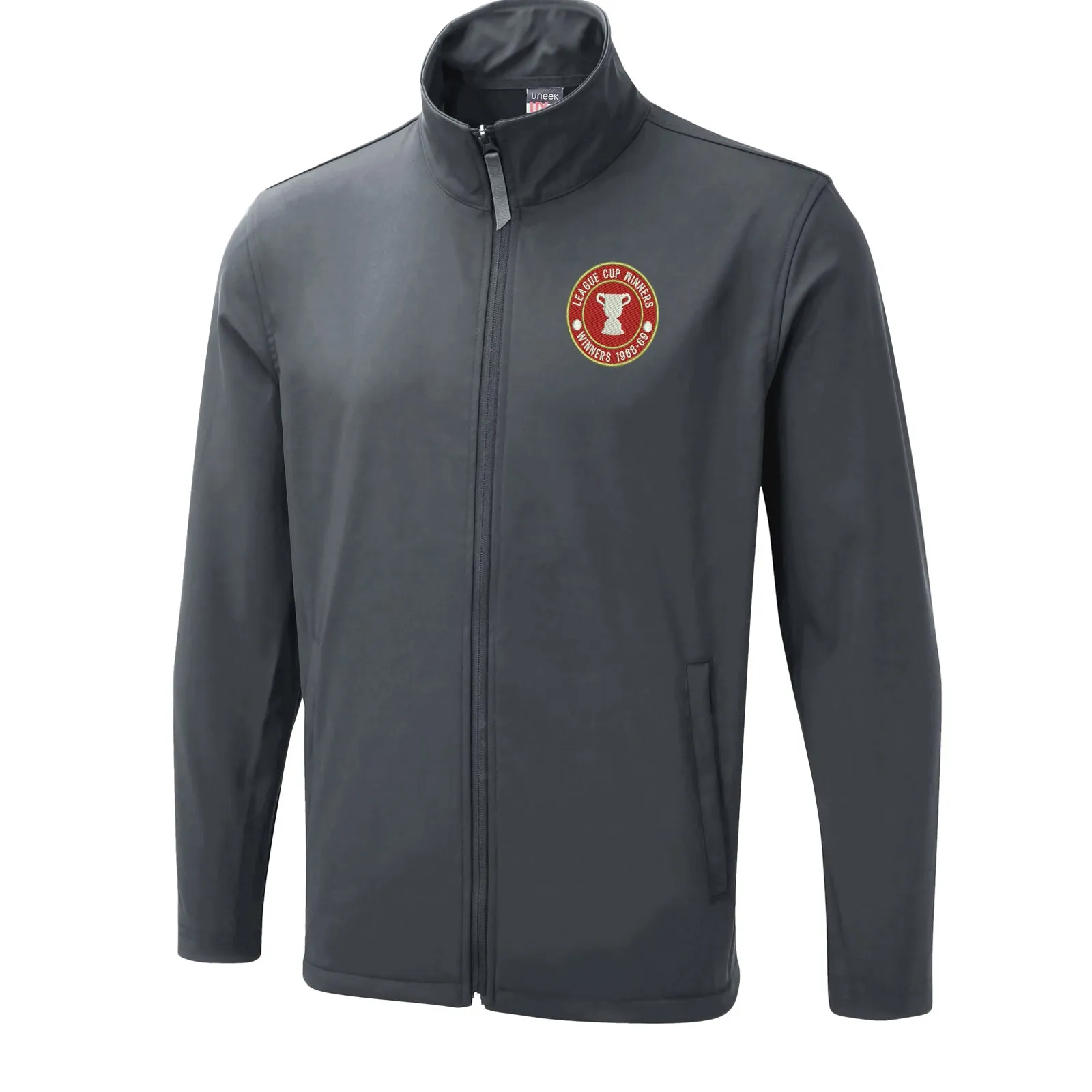 Retro Swindon Town Football League Cup Winners 1969 Embroidered Lightweight Soft Shell Jacket