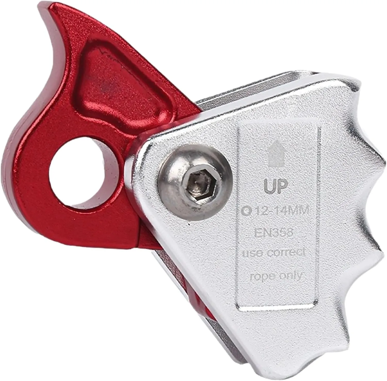 Rope Grab 15 Kn, Ascender Riser Adjuster in Aluminium Alloy for 12-14 Mm Rope, Fall Arrestor for Rock Climbing, Safety Clip for Rescue, Mountaineering, Tree Arborist